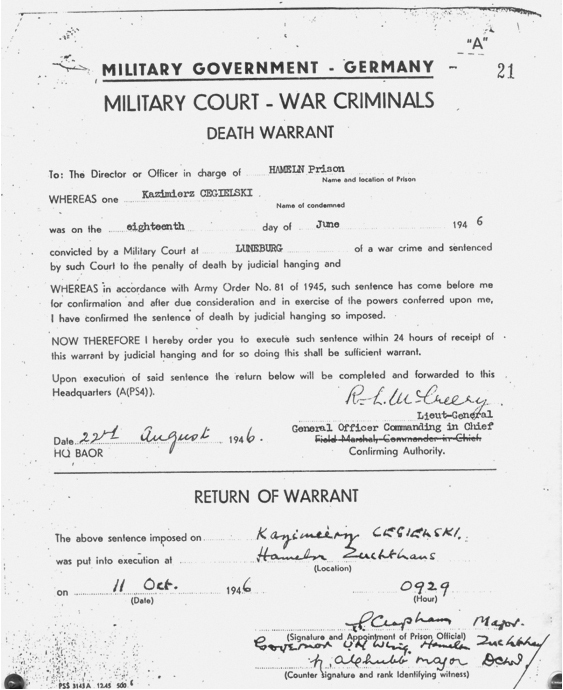  death warrant Definition What Is